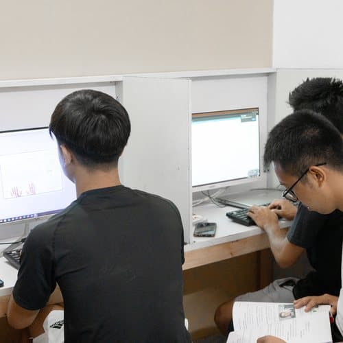 Students practising at ECC