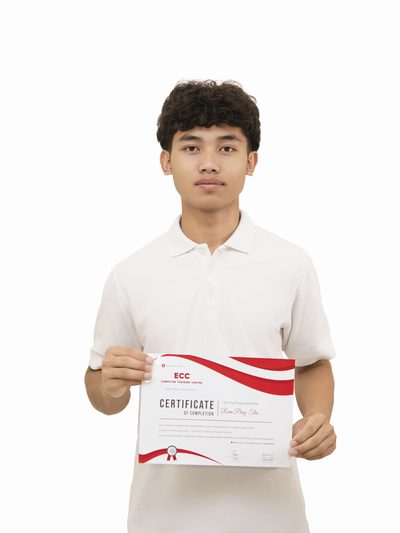 ECC graduate with completion certificate