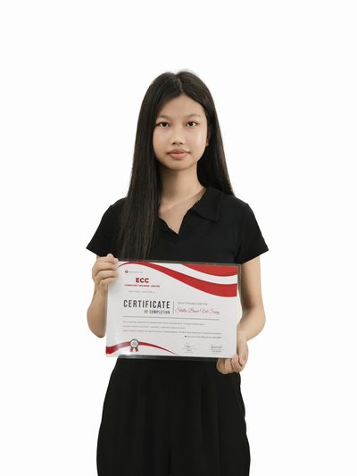 ECC graduate with completion certificate