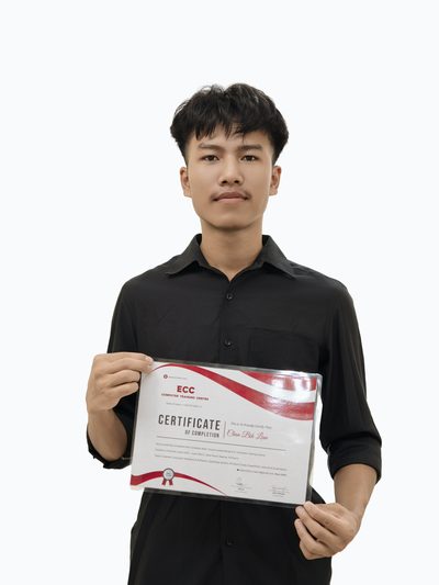 ECC graduate with completion certificate